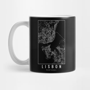 Lisbon Portugal Minimalist Map Mug